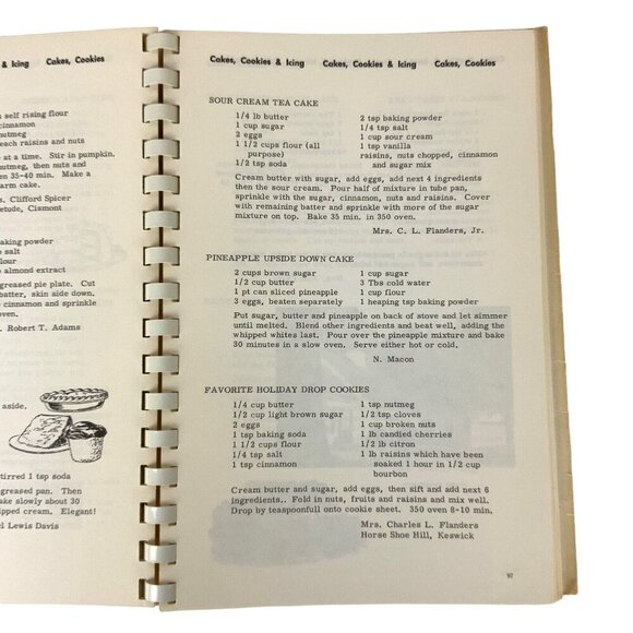 Favorite Recipes Of Jeffersons Country Cook Book 1975 Grace Episcopal Church Va - Picture 11 of 12